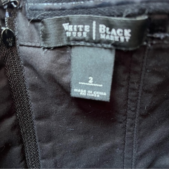 White House Black Market Black Corset Top 2/4 2010 style - Picture 4 of 7